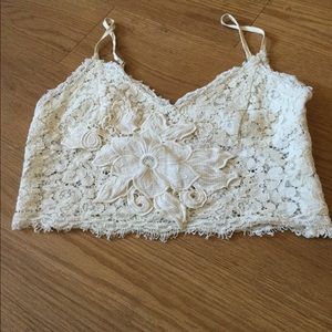 LF laced crop top